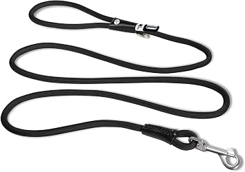 Curli Stretch Comfort Leash, Black, Medium