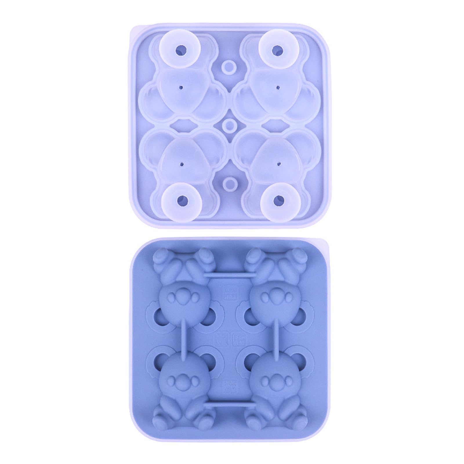 Elnwnnkc Unique Koala Shape Ice Tray Easily Release Ice Molds Unique Koala Shape Tray for Whiskeys Drinkers, Bartenders Mold for Whiskeys Cocktails Maker Small Trays for Freezers