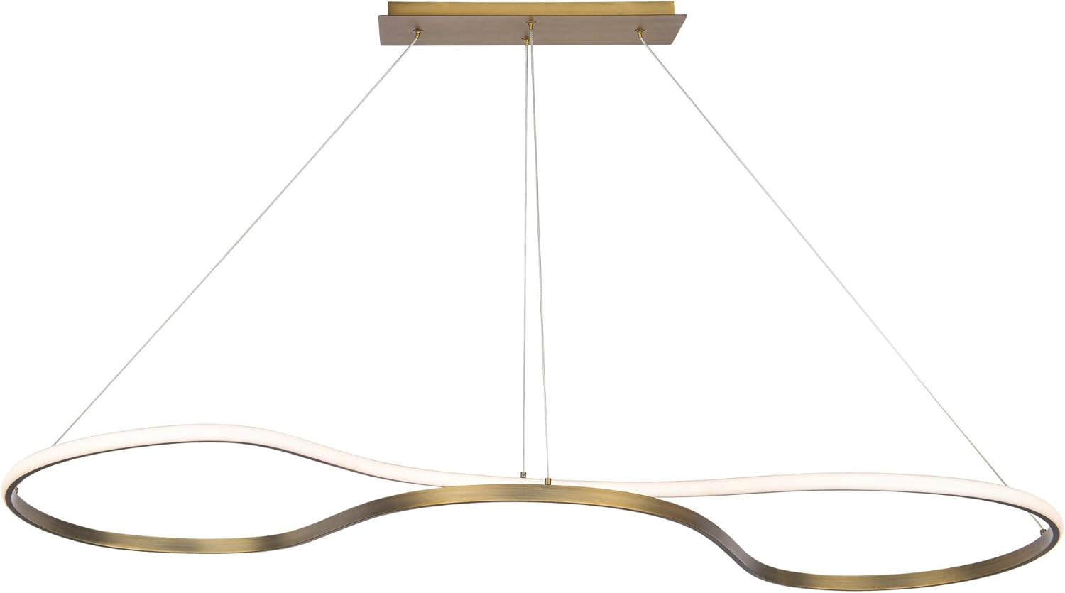 WAC Lighting dweLED, Marques 48in LED Pendant 3000K in Aged Brass