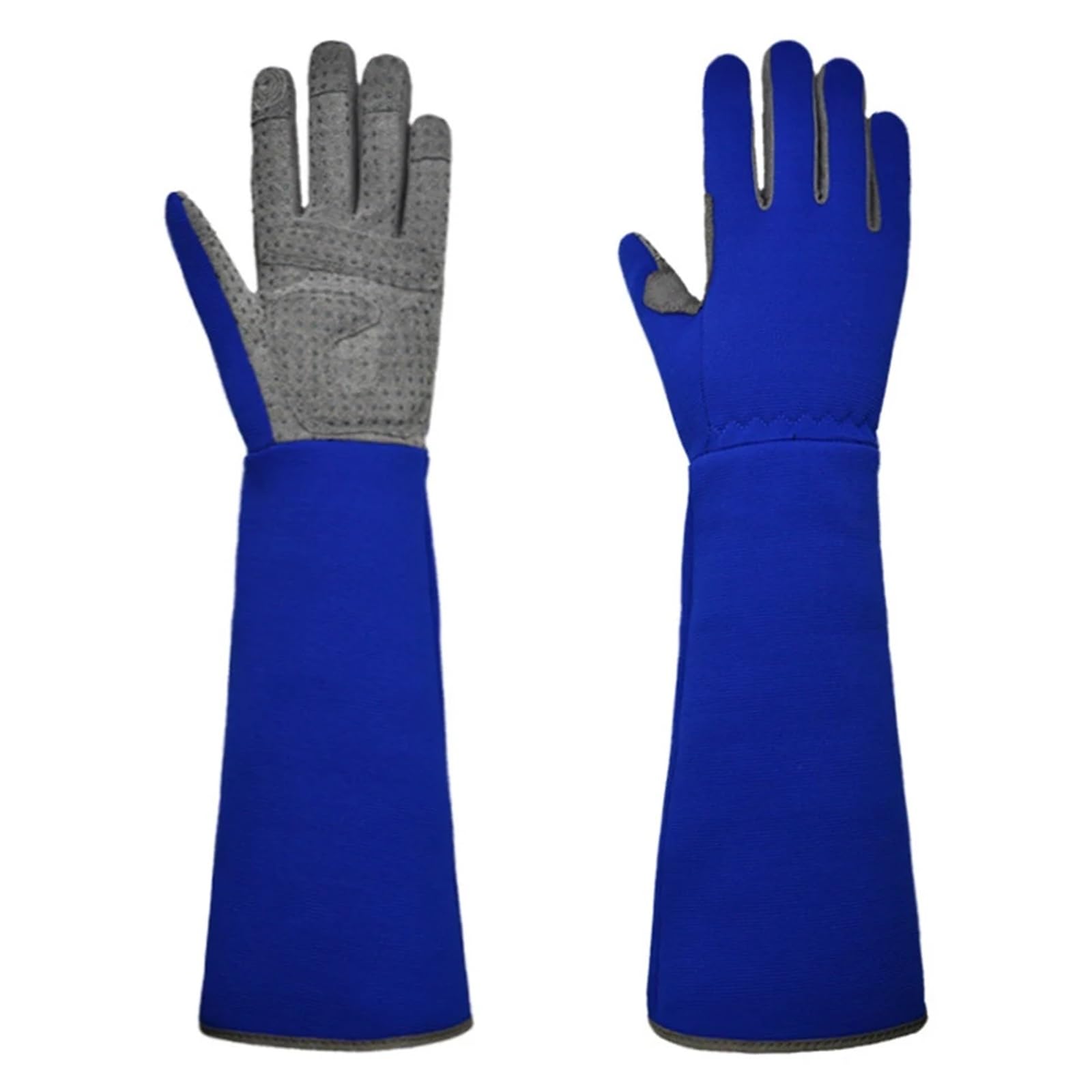 1 paio di guanti protettivi lunghi antiscivolo, ispessiti, lunga durata, da giardinaggio, for lavori domestici per Uomo e Donna(Blue,L)