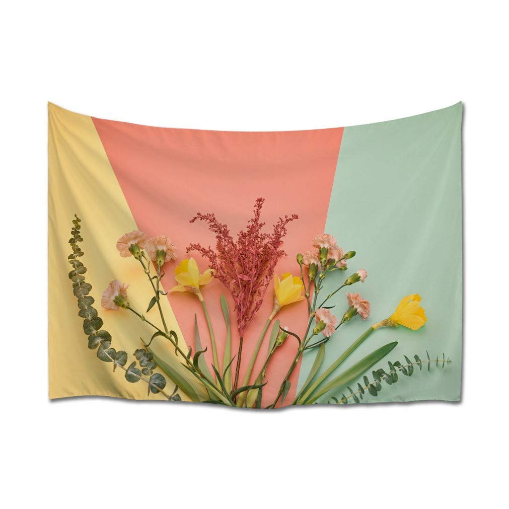 Tapisserie murale bouquet de fleurs tissu tenture murale nappe couvre-lit rideau