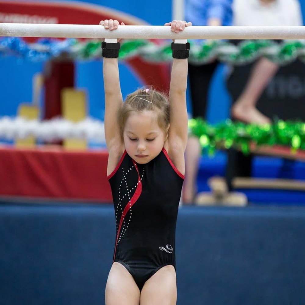 1 Paio Impugnature da Ginnastica Guanti Paracalli Ginnastica Artistica Bambina Manopole Paracalli Crossfit Palm Protector Grips Cinghie da Polso Cinturini Polso Palestra con 4 Polsini Sportivo