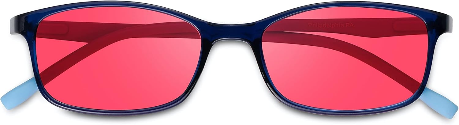Pilestone TP-042 Lens D Color Blind Glasses 10-Year-Old Kid Frame for Red Blindness Indoor and Outdoor Use