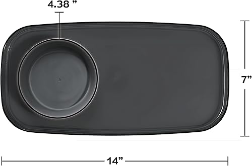 Miniatura 3 de madesmart dipware Small Serving Plate, Collapsible & Removable Dip Bowl for Salsa, Queso, Sald, Olives, Premium Dishwasher & Microwave Safe