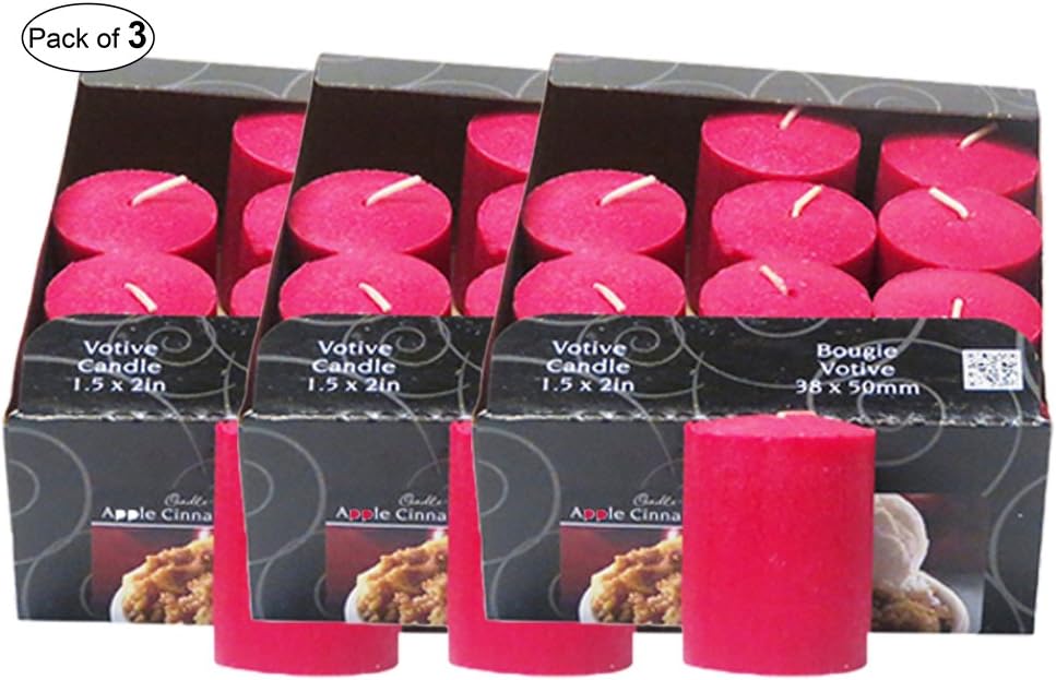 CANDLELITE Flat Top Votive Candle Apple Cinnamon Crisp