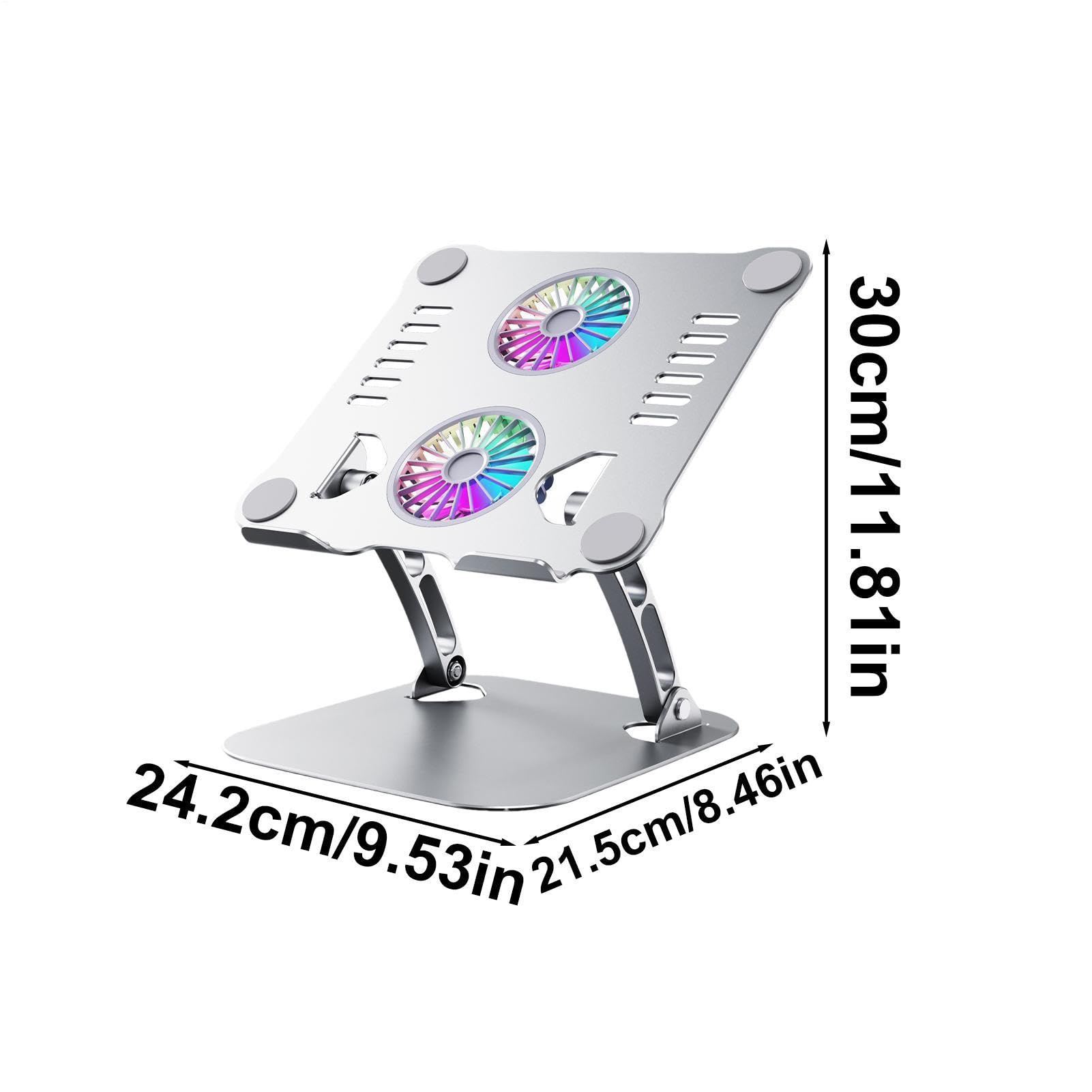 Base De Refrigeración Para Portátil – Metallo 15.6-17 Pulgadas | Soporte Elevador ómico Plegable Altura Aadjustable Ventiladores Externos | Durrable Smmooth Enfriador Trabajo Negocios