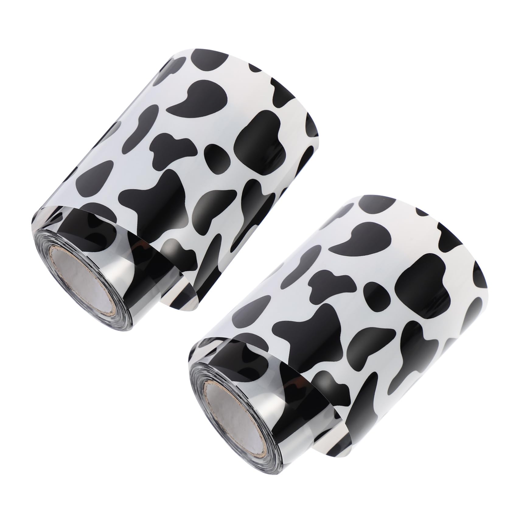 Sosoport Plastic Mousse Cake Rims 2 Rolls of Cow Pattern Edges Easy to Peel for Baked Goods