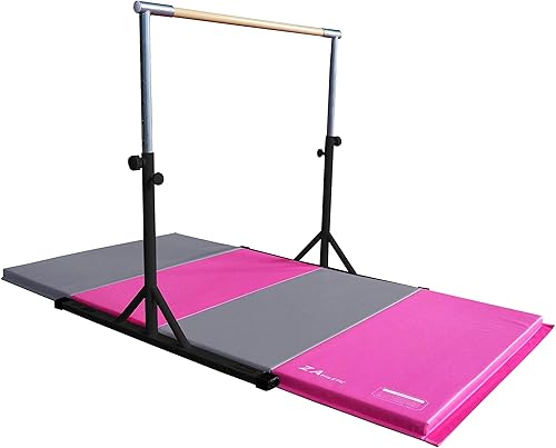 Miniatura 7 de Z ATHLETIC Kip Bar y esterilla de gimnasia plegable, 4 pies x 8 pies x 2 pulgadas