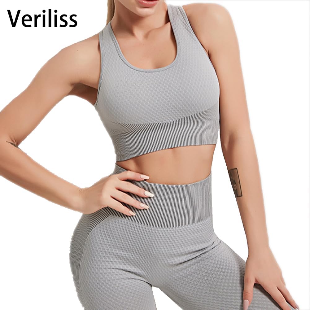 3pcs Seamless Outfit Workout Sets Gym for Women, Fitness Sports School Running Clothes Yoga Sportswear - Image 2