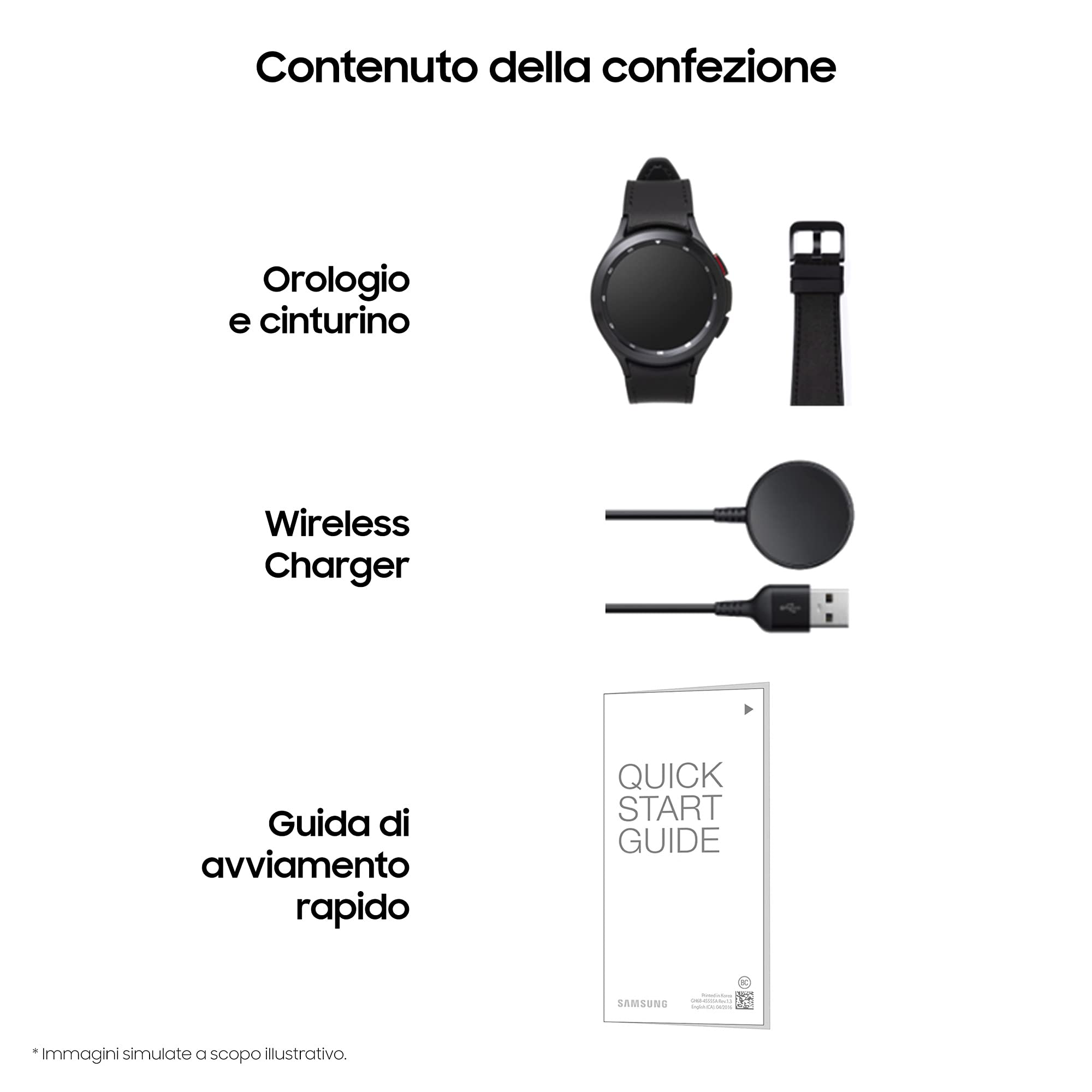 Samsung Galaxy Watch4 Classic 46mm SmartWatch Acciaio Inox, Ghiera Rotante, Monitoraggio Benessere, Fitness Tracker, Argento (Silver), 2021 [Versione Italiana] (Ricondizionato)
