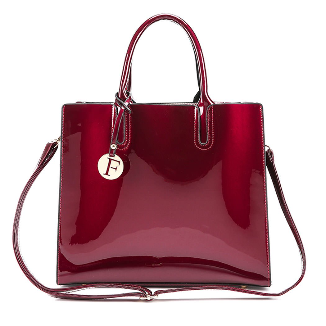 Women's Handbags Shoulder Bags Top-handle Faux Leather Convertible Tote Crossbody Hobo Burgundy