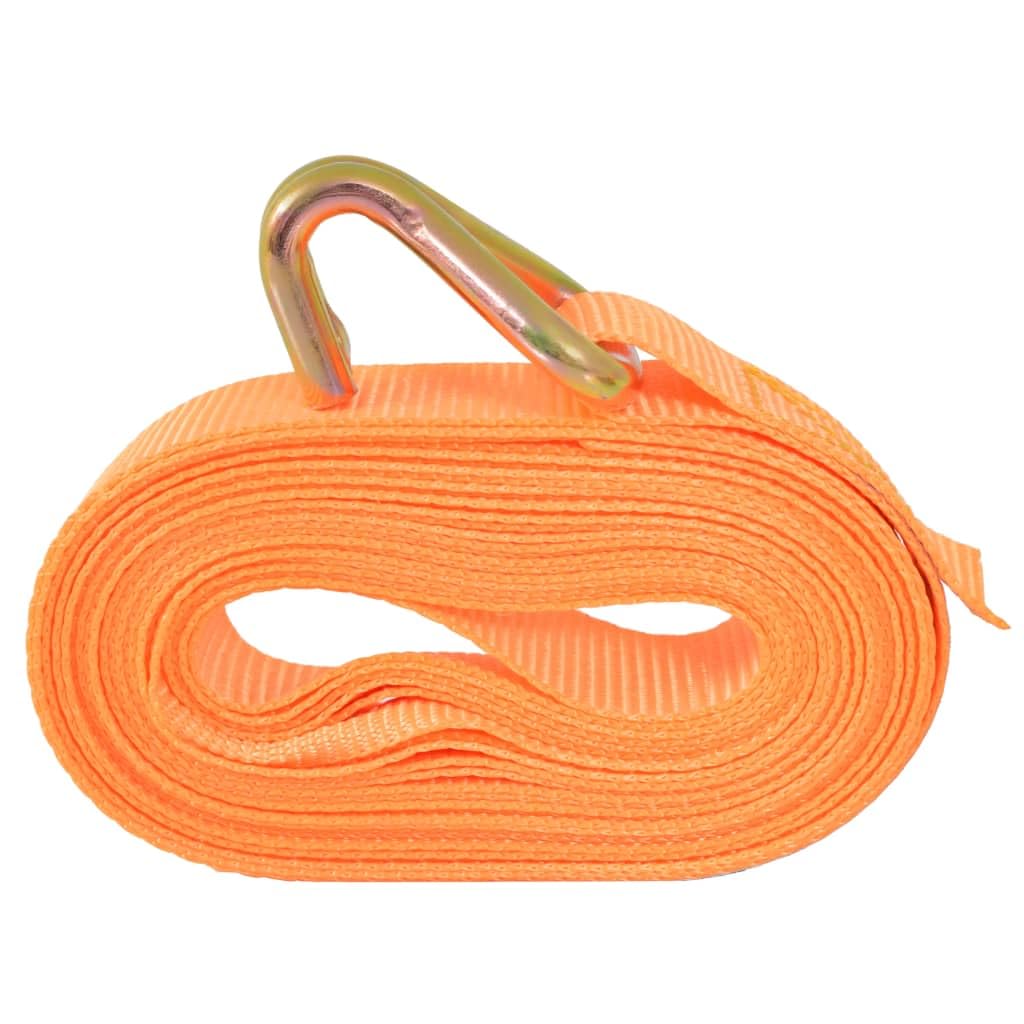JUDYY Cinghie d'Ancoraggio 4 pz a Cricchetto 0,4 T 6mx25mm Arancione,Cinghie d'Ancoraggio a Cricchetto,Cinghie di Tensionamento-142658