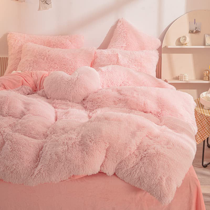 Elegant Comfort Set di lenzuola lussuosamente morbide in flanella di velluto felpato, 4 pezzi, qualità premium, accogliente, caldo, natalizio, peloso, con tasca profonda, per letto matrimoniale XL