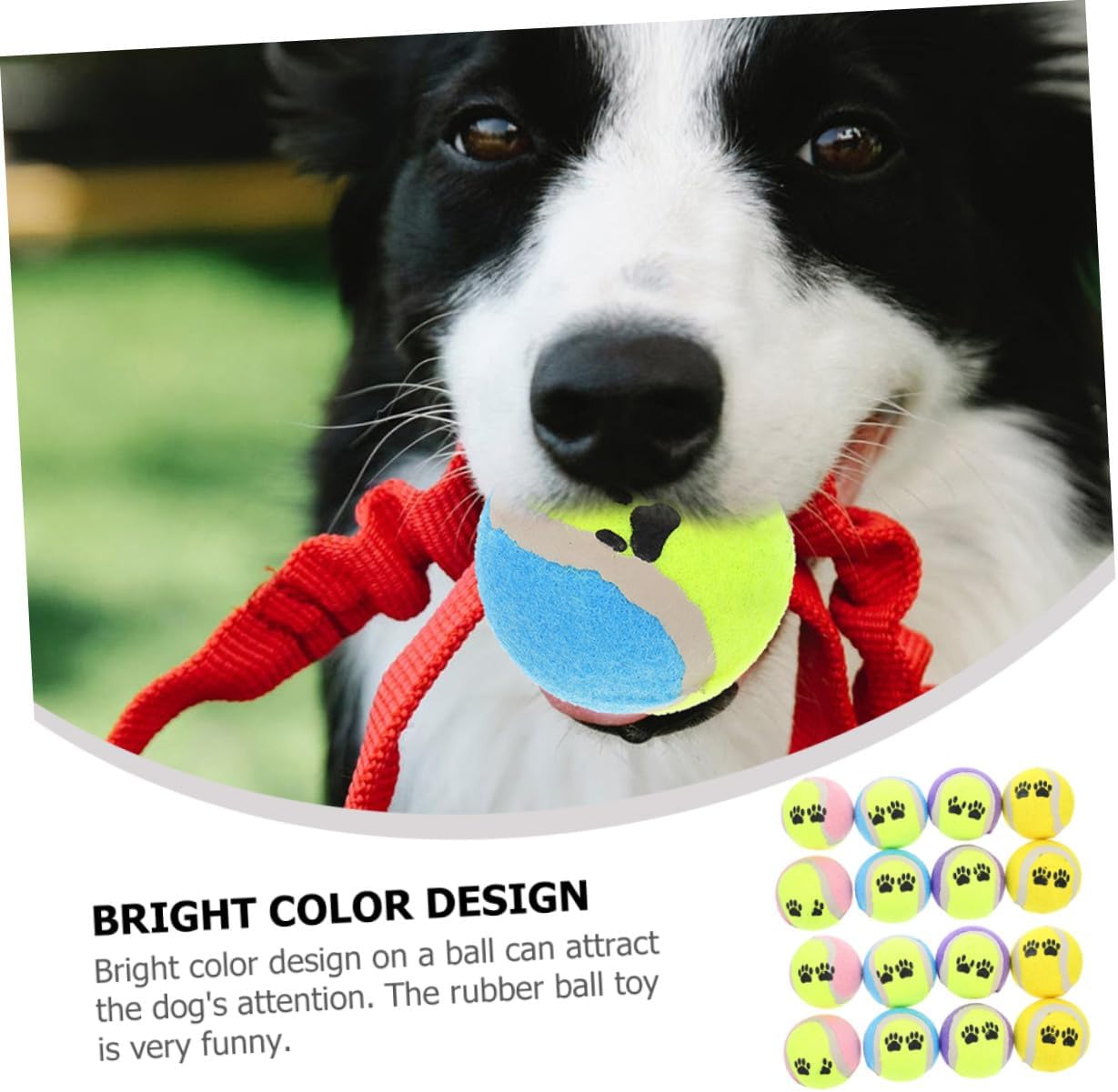 16pcs Dog Tennis Balls Pet Training Balls for Puppy Exercise and Fetch 7cm Diameter Suitable for Interactive Play and Chewing Random Color