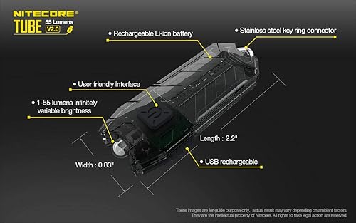 Miniatura 4 de Nitecore Unisex Tube V2 Schlüsselanhänger Licht
