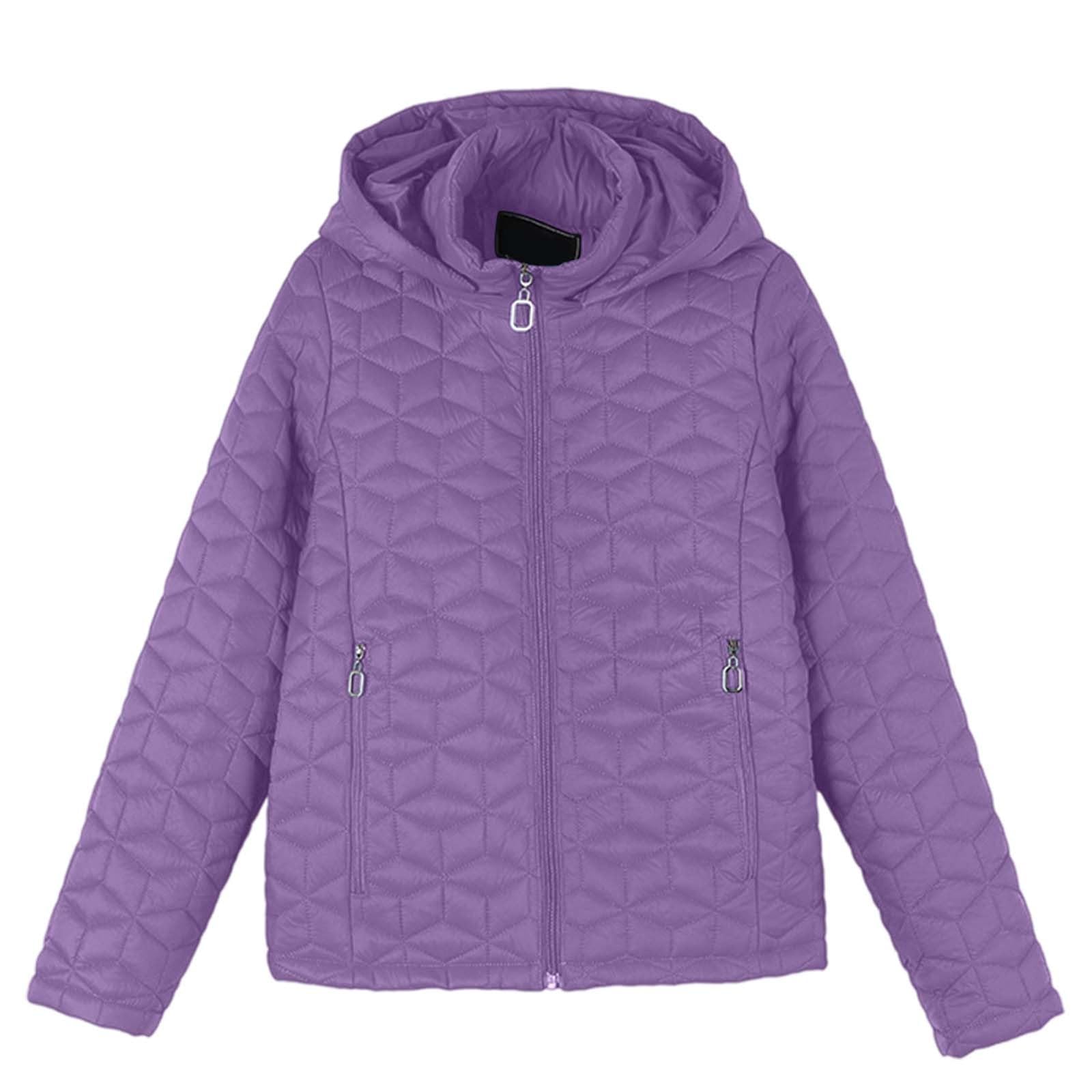 Piumino invernale da donna, spesso, caldo, con cappuccio rimovibile, casual, per il freddo