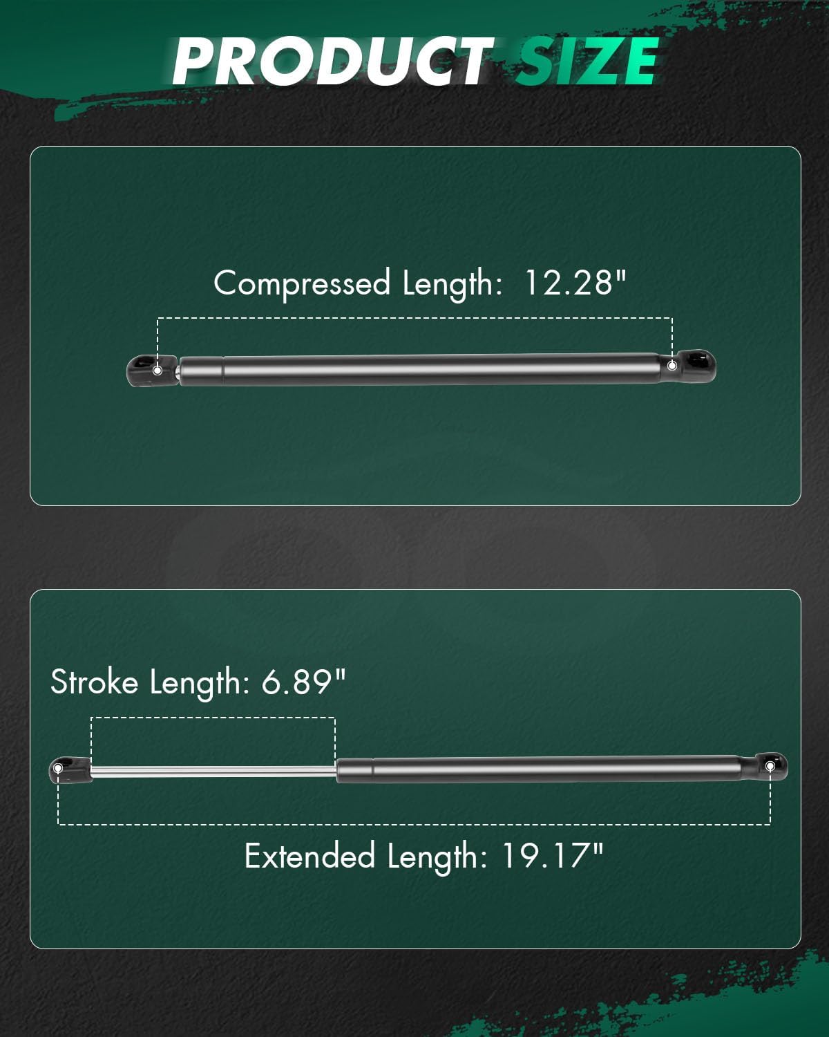 SCITOO Trunk Struts fit for Volkswagen for Jetta 2011 2012 2013 2014 2015 2016 2017 Rear Lift Support Shocks PM1130 19.17" 70Lbs