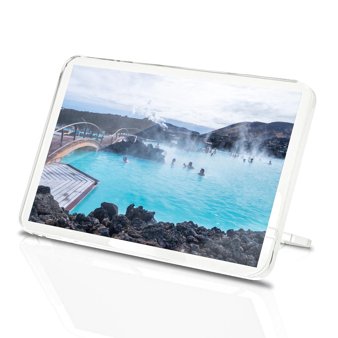 Classic Rectangle Magnet with Stand - Blue Lagoon Geothermal Spa Iceland - Fridge Locker Office Whiteboard Toolbox #50318