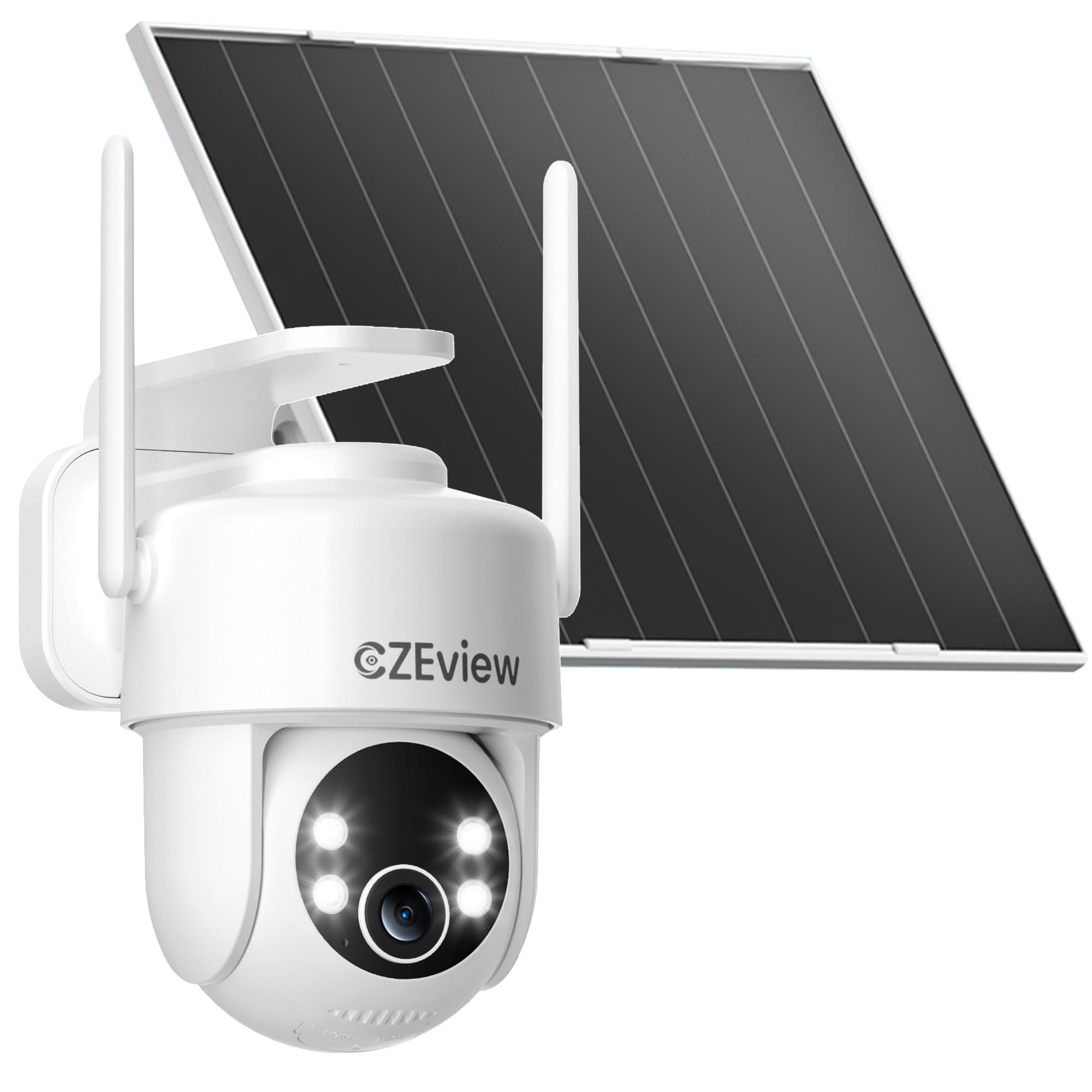 CZEview Telecamera di sorveglianza per esterni, 2,5 K, 10 W, a energia