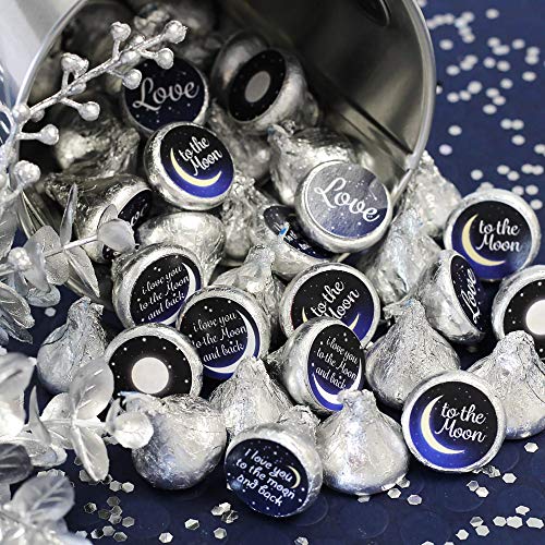 I Love You To The Moon And Back Baby Shower Favor Stickers - 180 Labels #TOP5
