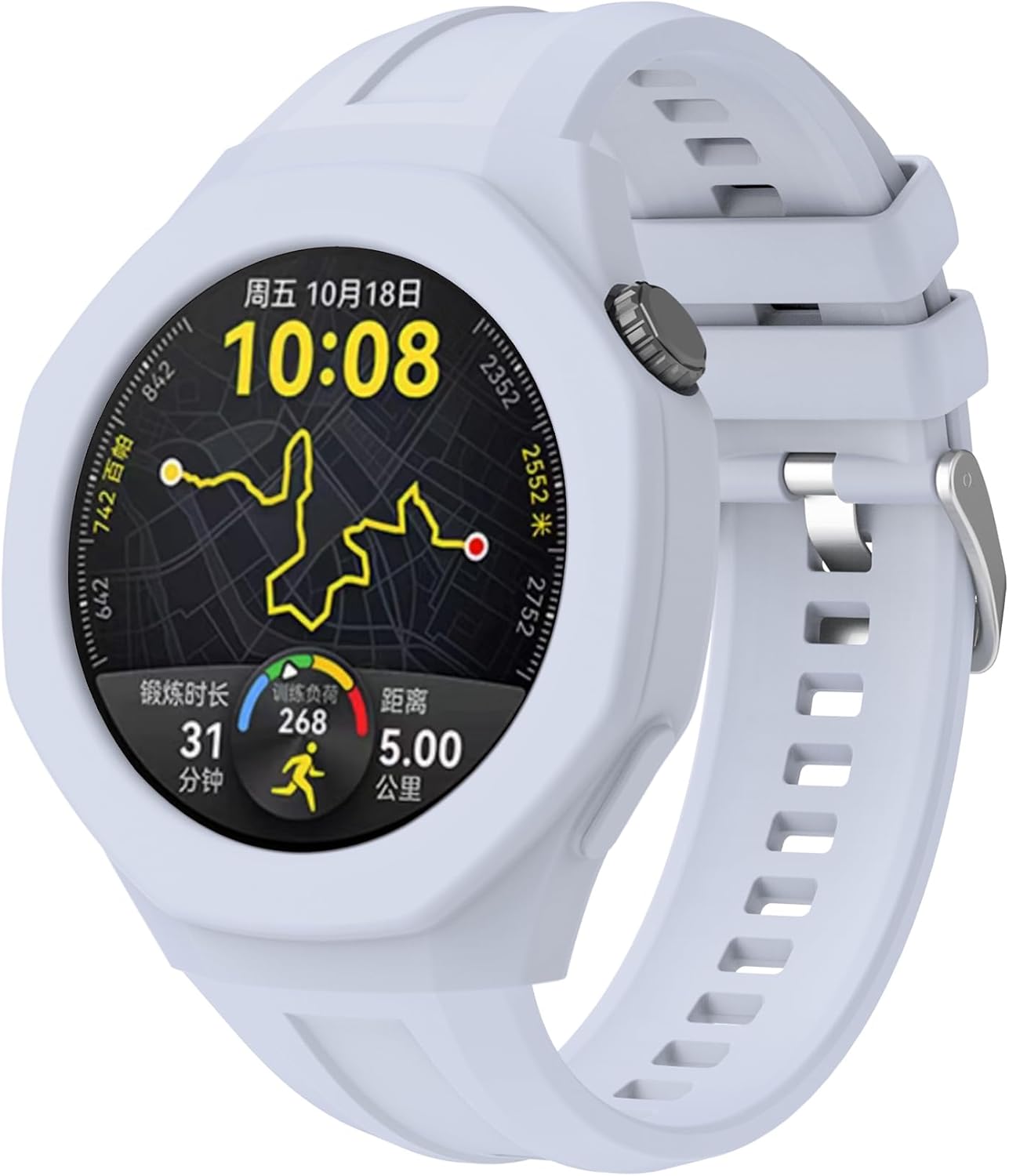 Silicone Strap For Huawei Watch GT5 Pro 46mm Smart Watch Band Protective Case Shell