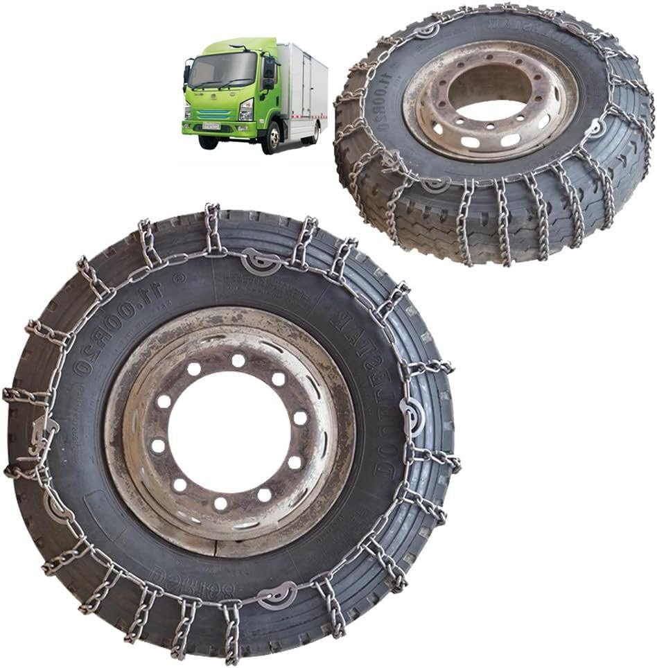 YAGOLD Snow Chains 2pcs Anti Slip Tire Chain Snow Tire Chains for Cars Pickups SUVs Trucks Van Trucks ATV Semi Trucks Light Truck Heavy Goods Vehicles 2pcs 225/75R17.5 9mm 315/70R22.5