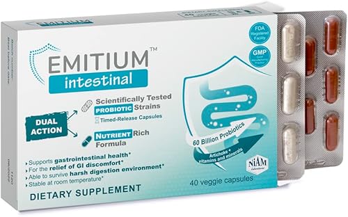 Probióticos y prebióticos | Alivio del SII, Diarrea, Gas, Salud del Colon, Apoyo Digestivo | Alcachofa y Vitaminas | Intestinal Irritable Intestinal