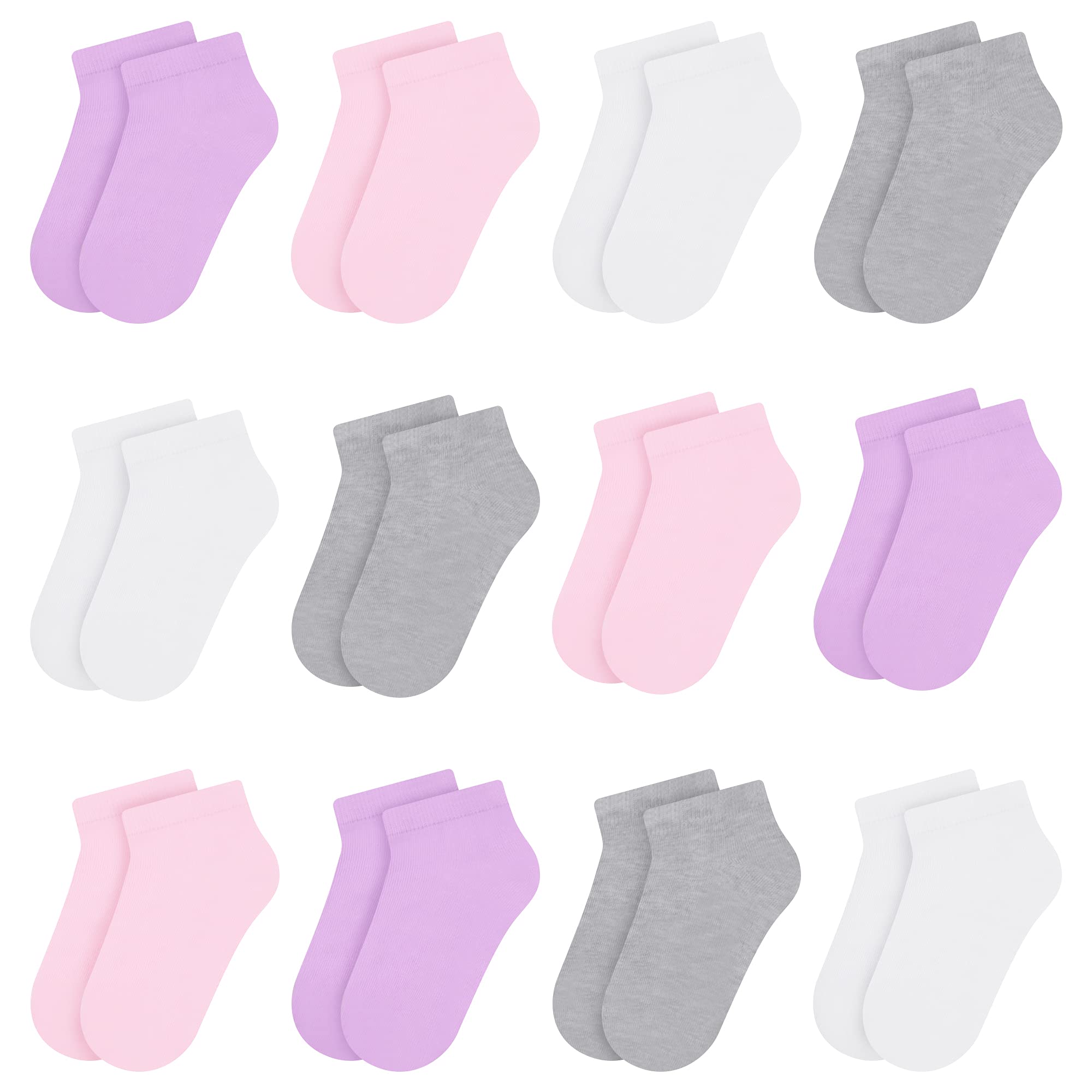 Libella 12 paia Calzini Bambini Calze Ragazze Cotone Conforto Traspirante per Primavera Estate calzini per sneaker colorati 2108