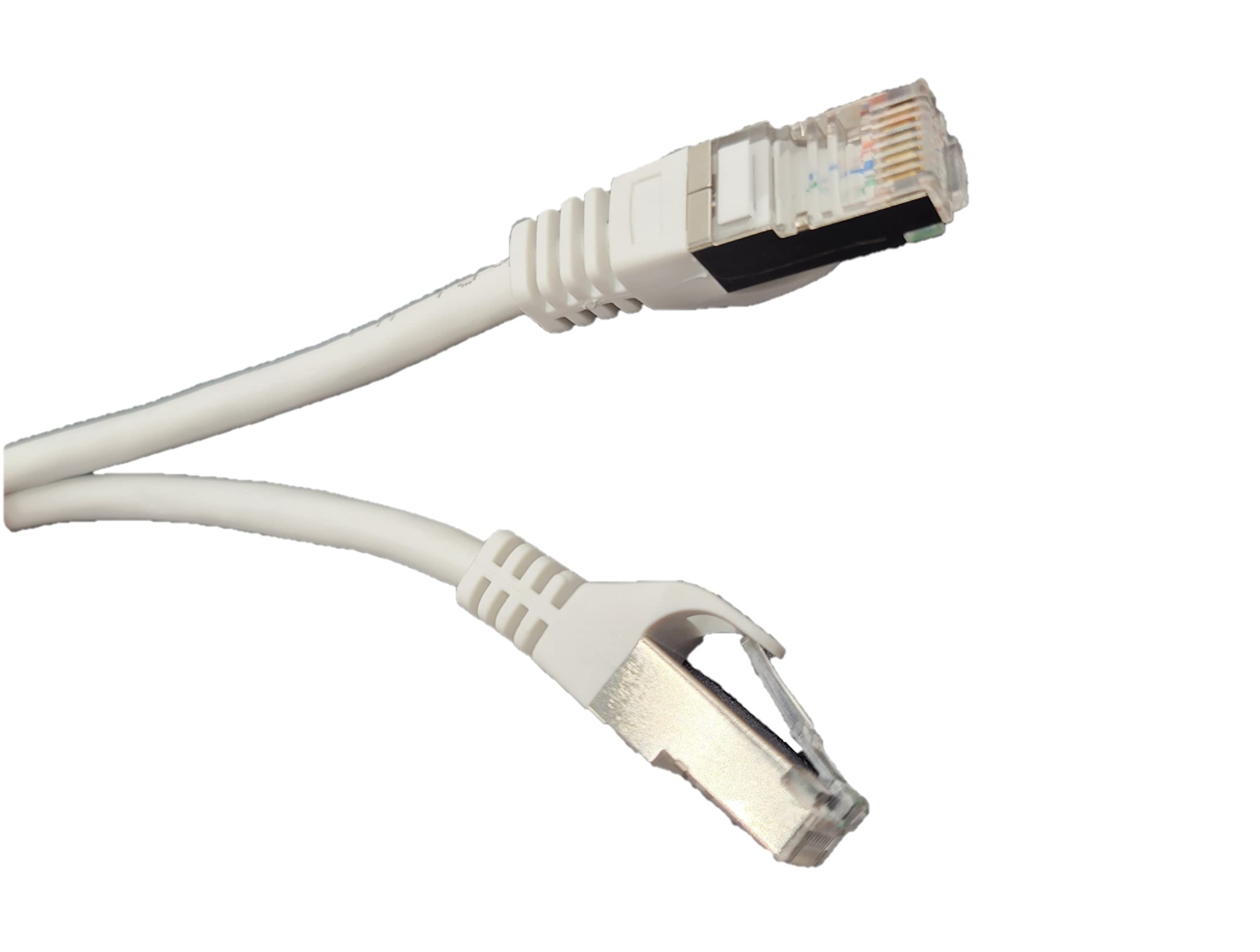 Micro Connectors 150 Feet CAT6A Industrial Outdoor-Rated Shielded Ethernet (26 AWG) Cable-White (E09-150W-OUT)