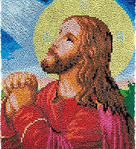 ladiy Praying Jesus Rug Latch Hooking Kit (61x81cm)