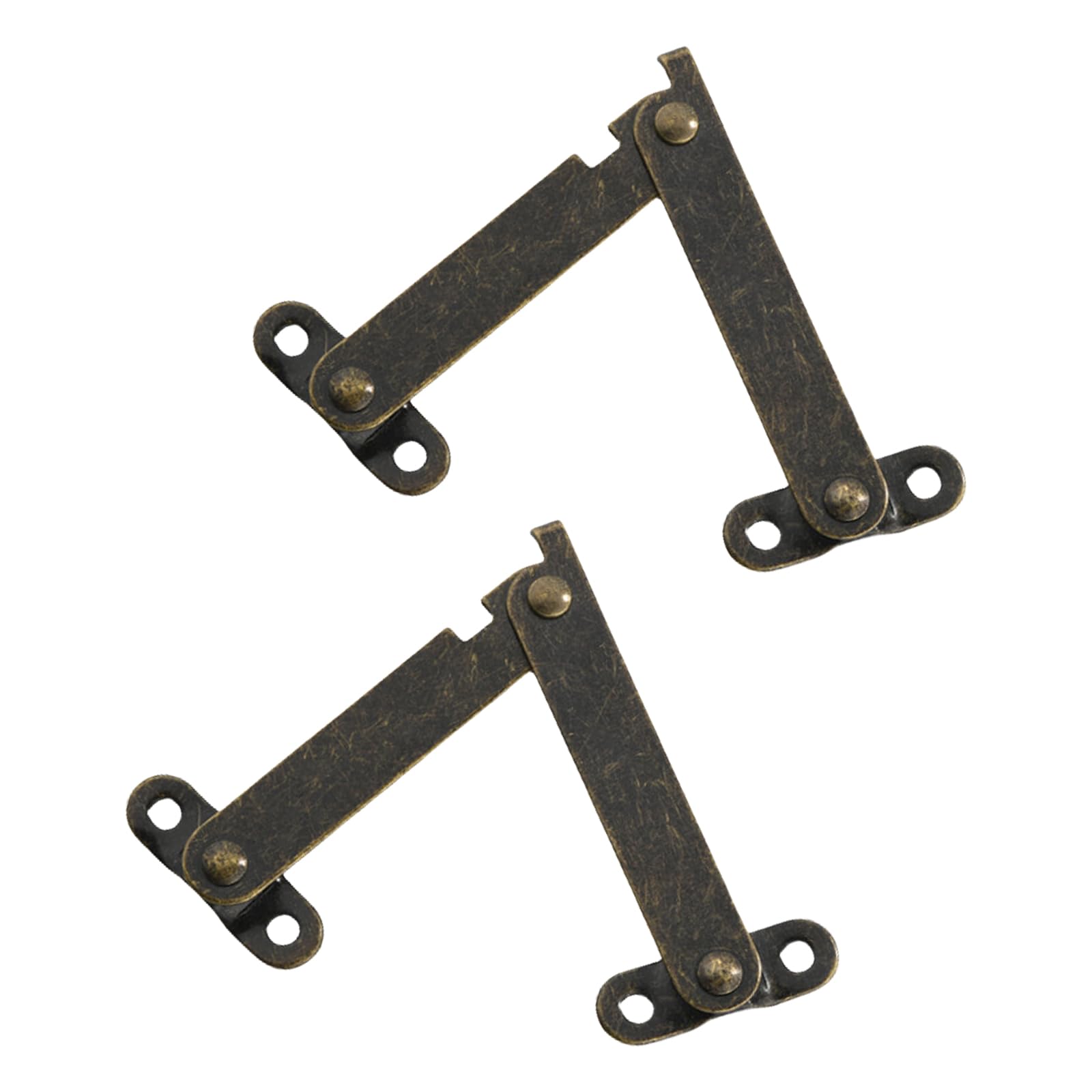 Tsophreniq Multicolor 2Pcs Folding Lid Support Hinges Rotating Iron Hinges Display Bracket Lift Up Stay Hinge Jewelry Box Hardware Enduring Lift Up Stay Hinge