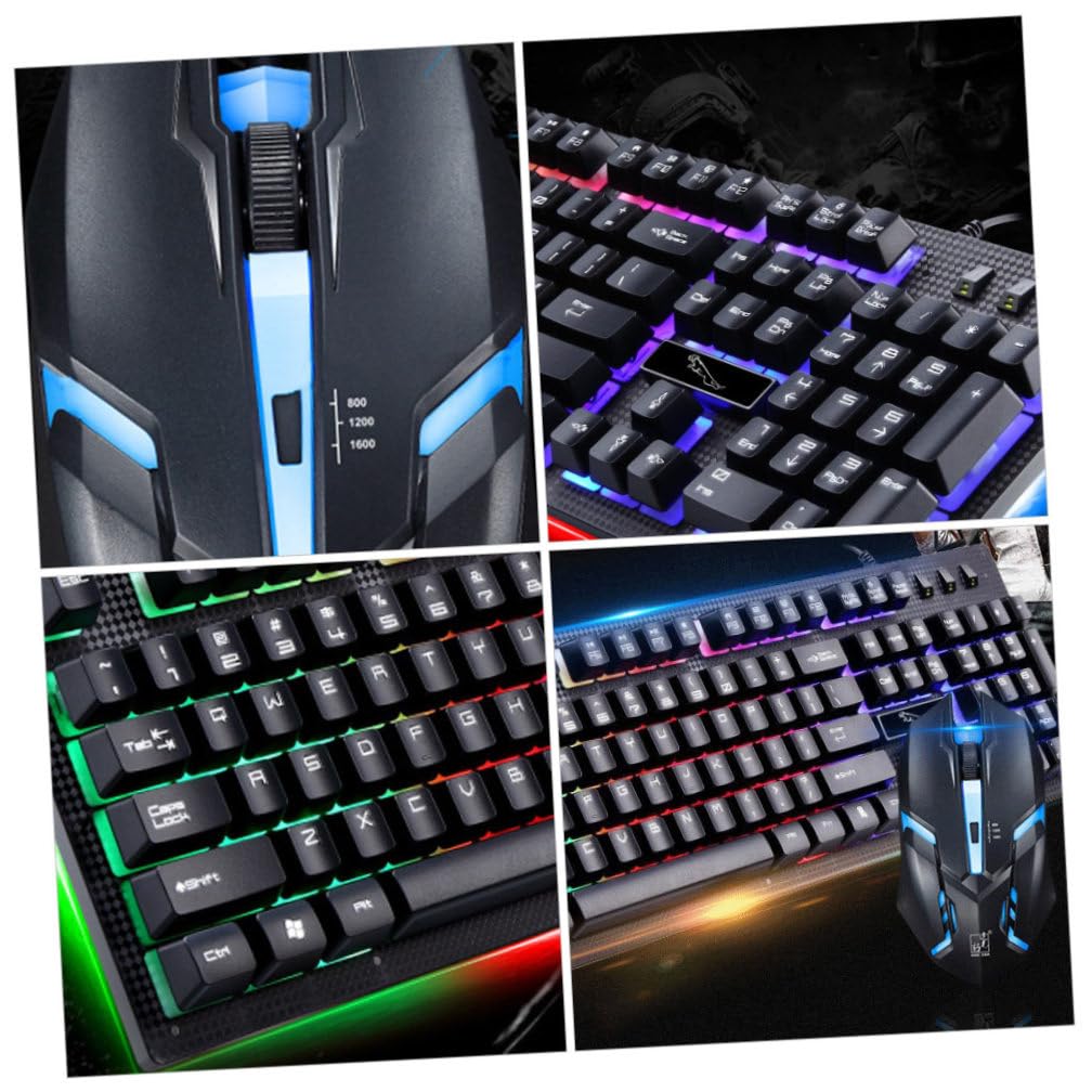 Clavier Et Souris Filaire USB Gaming Ensemble Kit Mécanique Confortable pour Pc Jeux Bureau