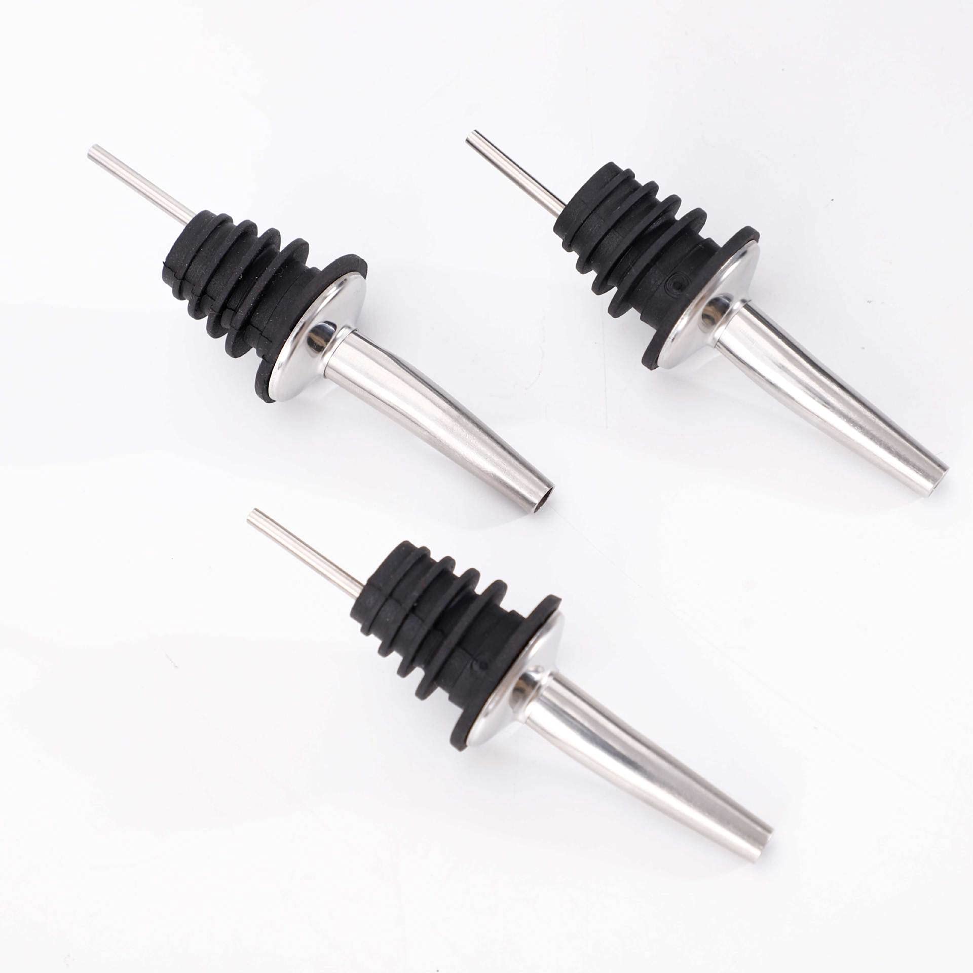 Confezione da 2 Versatore in Acciaio Inox per Liquore, Olio, Vino, Caffè e Aceto - Beccuccio con Tappo - Dauerhaft Nützlich und Praktisch N