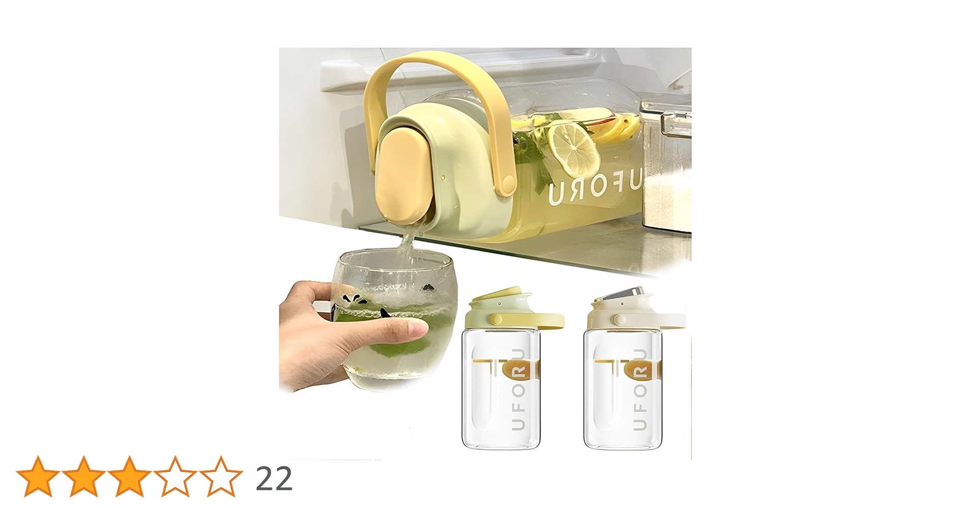 Amazon | 麦茶ポット ピッチャー 横置き 冷蔵庫 ポット ウォーター