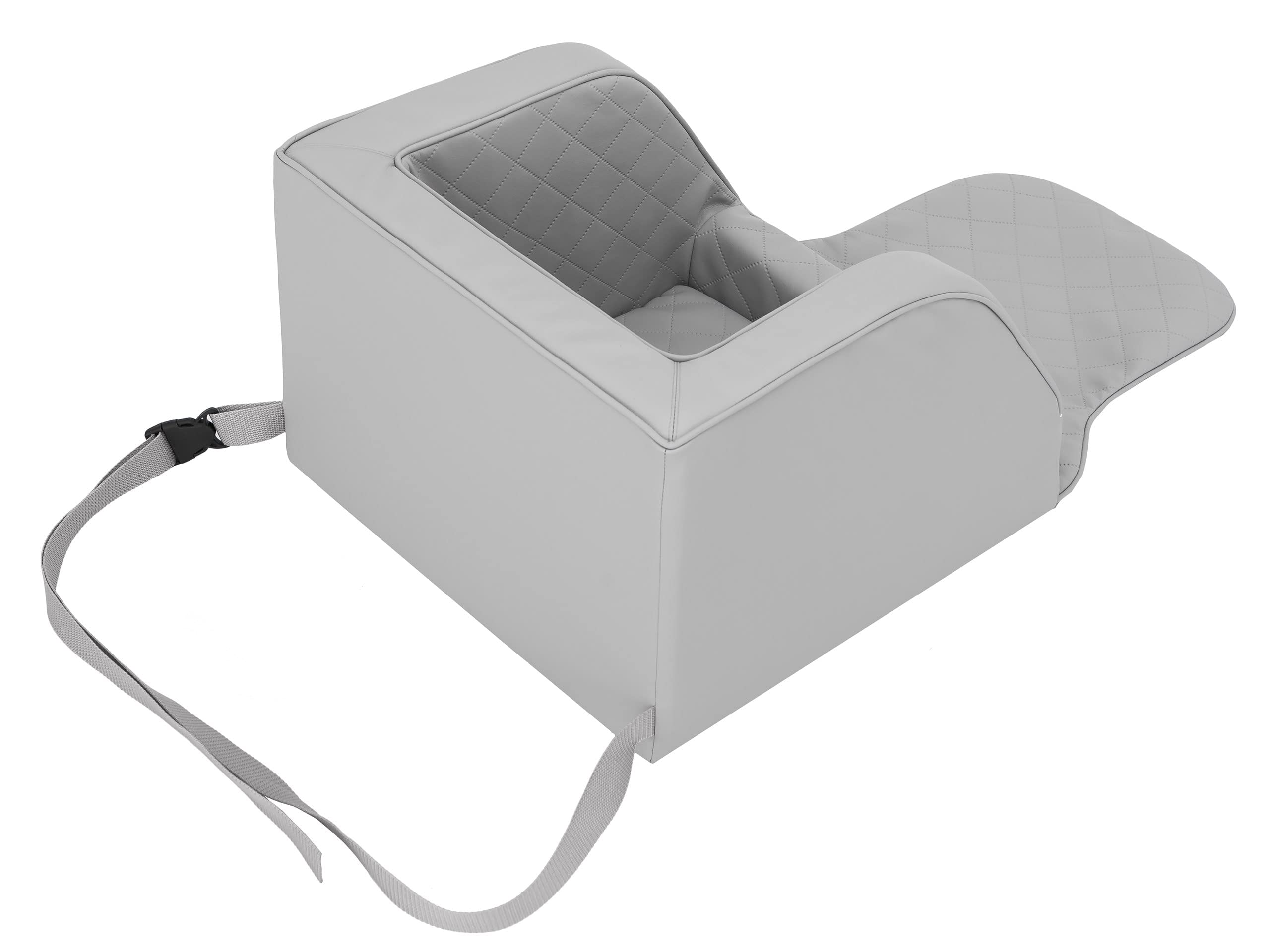 PillowPrim Hondenautostoel, hondendeken, autoachterbank, transportbox kat, hondenmand, hondenharnas, hondenbed, beige skai, 100x80x39 cm
