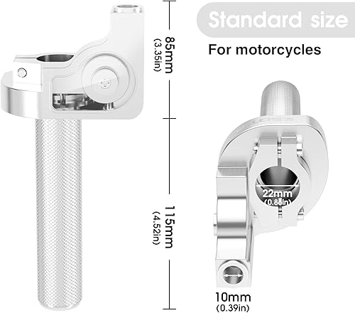 Miniatura 3 de Agarre del acelerador para motocicleta de 0.866in CNC de aluminio rápido con cable del acelerador CRF50 70 110 IRBIS 125 250 accesorio para