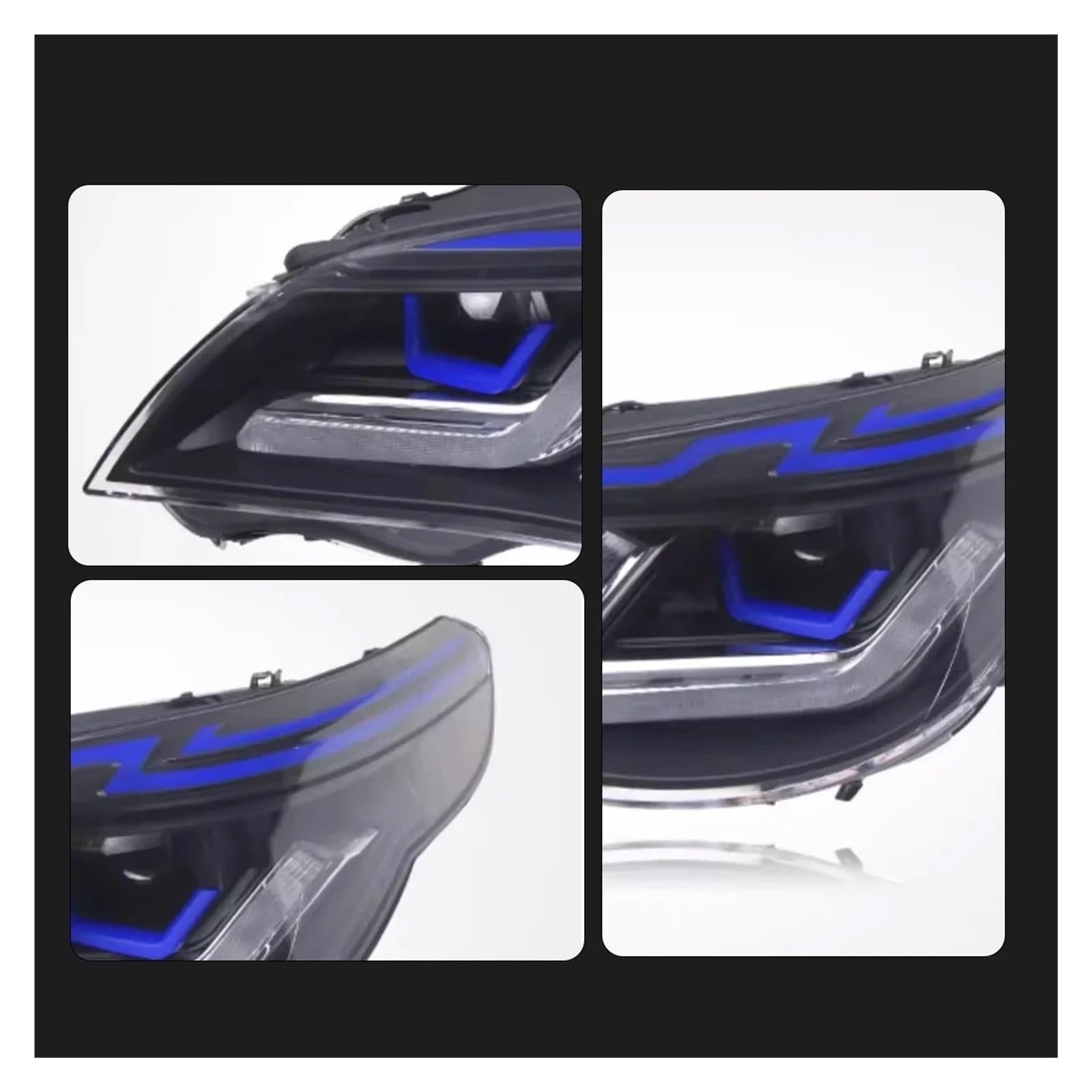 Aggiornamento fari a LED modificati compatibili con i fari della BMW Serie 5 E60 2003-2010, fari con segnale dinamico, accessori Compatible with auto(2008-2010)