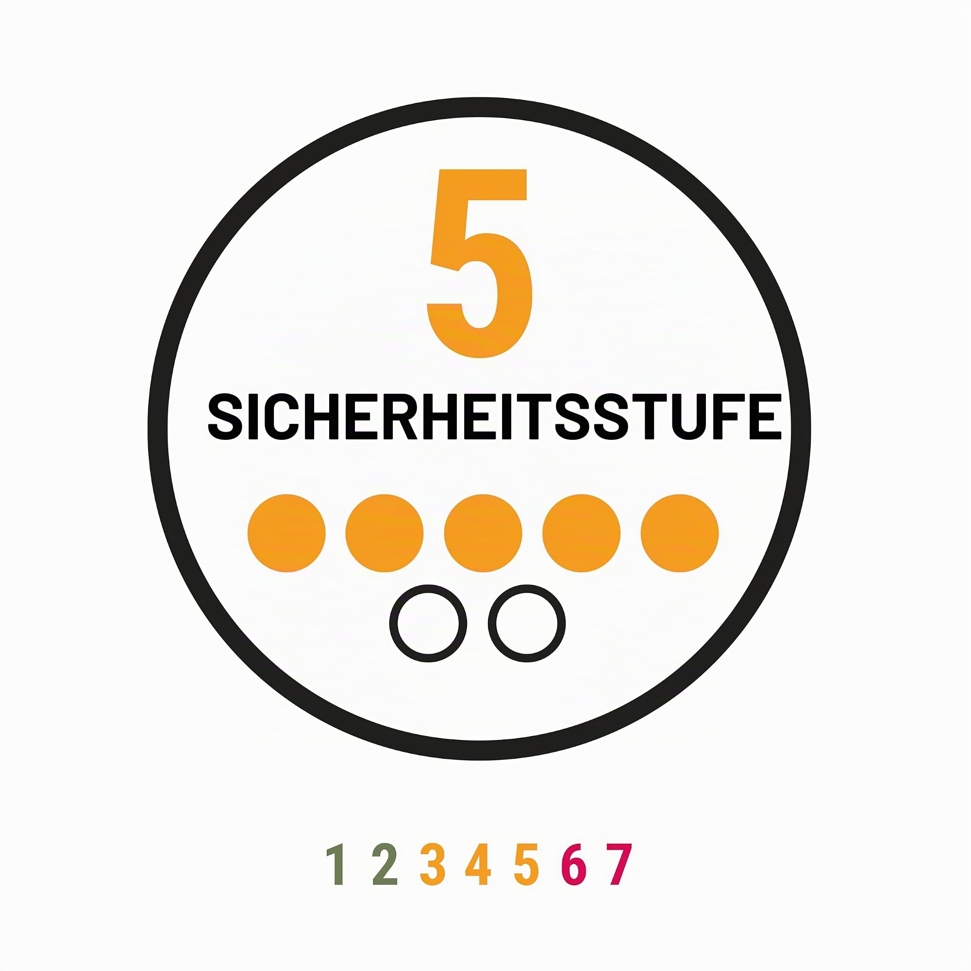 Prophete Fahrradschloss, Zahlen-Kettenschloss, 5-facher Code, Länge 120 cm, Farbe schwarz Sport & Freizeit