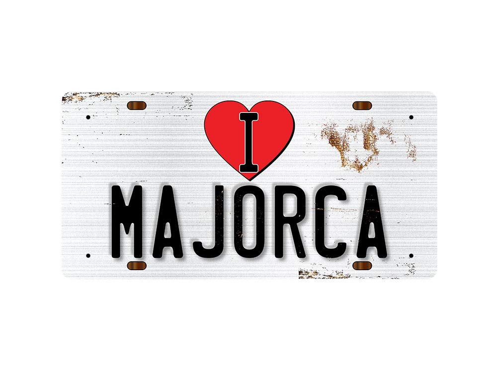 McMug - I Love Majorca - Metal Sign, Decorative Sign, 200mm x 100mm