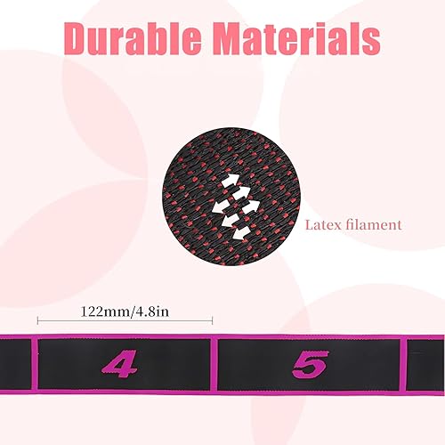 Miniatura 6 de 3 bandas de resistencia para fitness y yoga, bandas de resistencia para estiramiento, banda elástica de baile, bandas elásticas de entrenamiento de