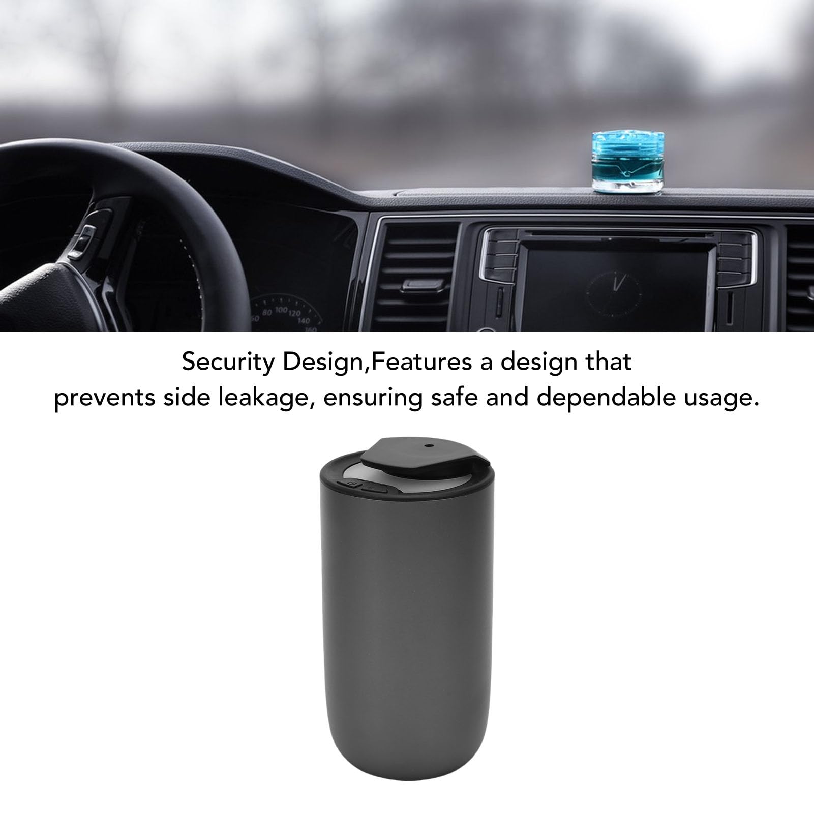 Haofy Difusor de Aceites Esenciales sin Agua, Difusor de Aromaterapia Portátil, Aleación de Aluminio, Diseño a Prueba de Fugas de bajo Ruido para Viajes en Coche, Oficina en Casa (de Negro)