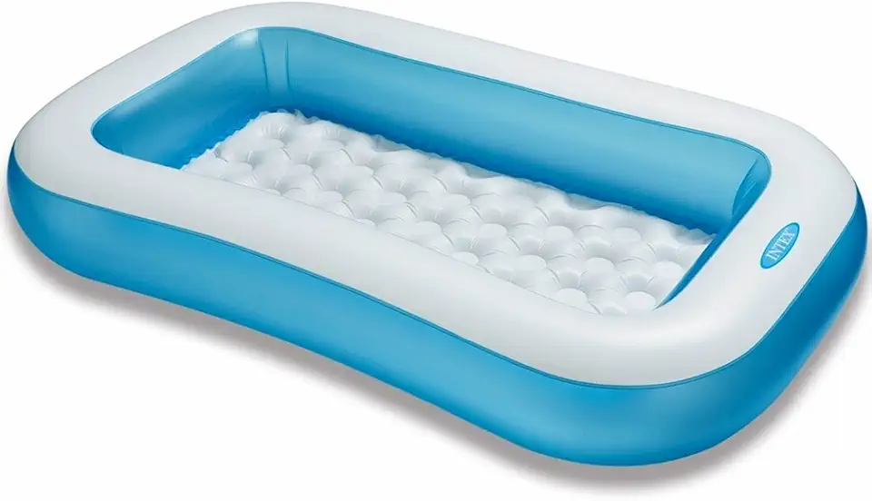 Piscines & spas gonflables été 2026 : 50 modèles pour rafraichir ton jardin Intex pataugeoire bassin piscine gonflable bébé enfants rectangulaire bleu 166 x 100 x 28