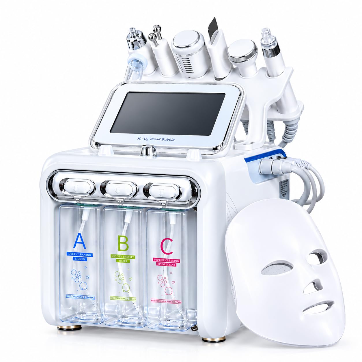 7-in-1 Macchina per La Bellezza del Viso con Ossigeno All'idrogeno