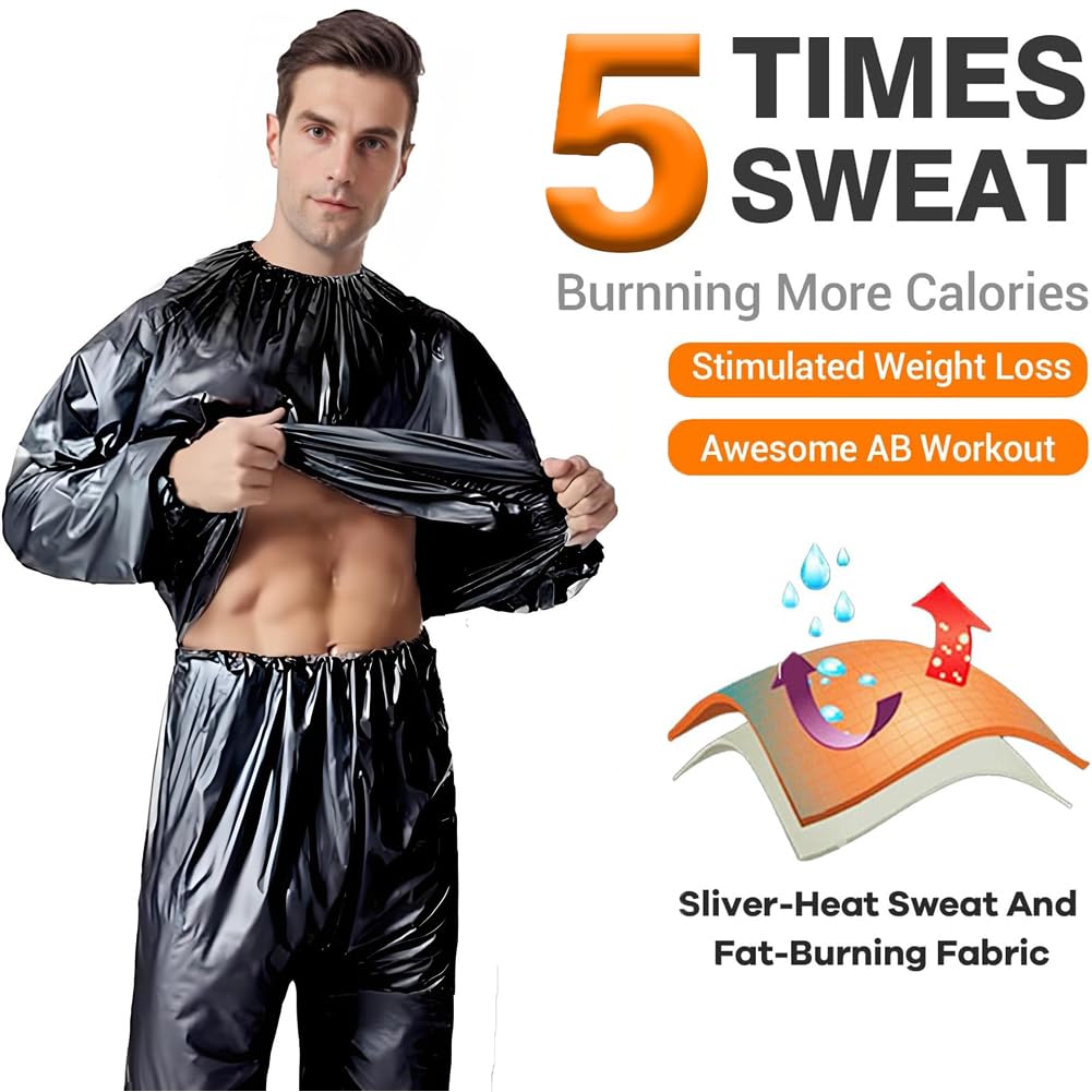 Swibow Heavy Duty Sauna Suit Men Women Weight Loss Exercise Slim