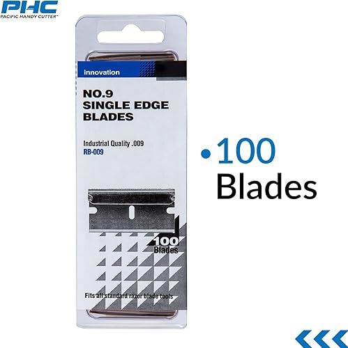 Miniatura 2 de Pacific Handy Cutter - Cuchillas reemplazables de acero inoxidable para cortadores de caja, cuchillas industriales estándar de un solo filo, ultra