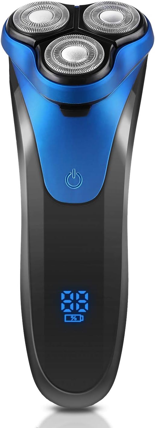 YOHOOLYO Electric Razor for Men Electric Shaver Rotary Razor Wet and Dry Waterproof with Pop-Up Trimmer USB Rechargeable