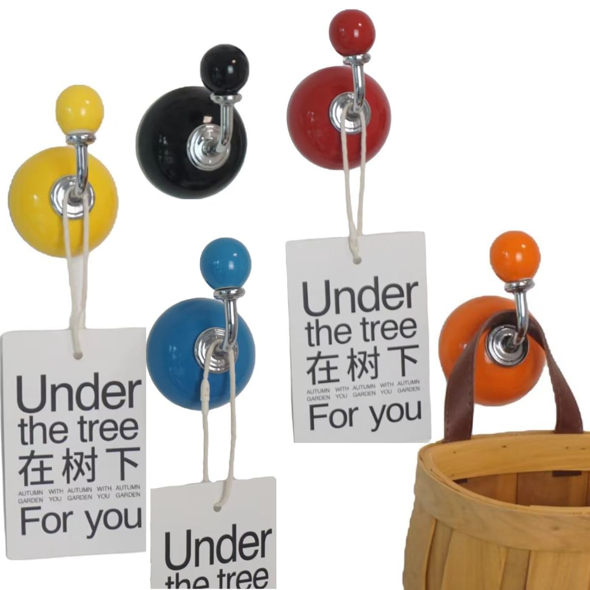 5Pack Colorful Magnetic Hooks, Heavy Duty Magnet Hooks for Refrigerators,Magnetic Hook for Hanging, Keys, Lockers, Home, Office, Classroom (B)