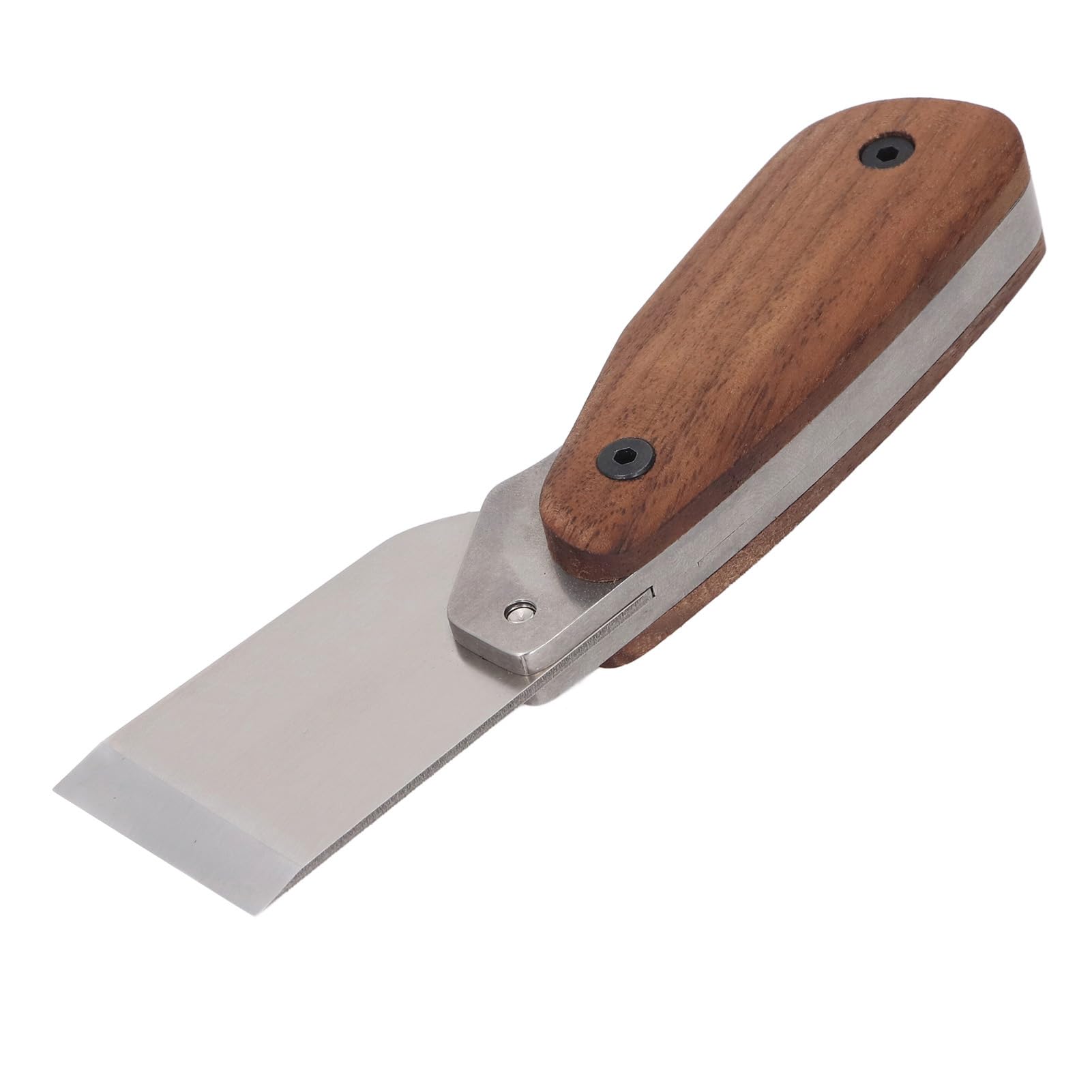 Greensen Strumento di Taglio in Pelle, Coltello Artigianale con Manico in Legno di Noce, Taglierina Scivolo Ergonomica per Funzionamento Fai - -te, Lama Acciaio Inossidabile 304 con Legno Sandalo,