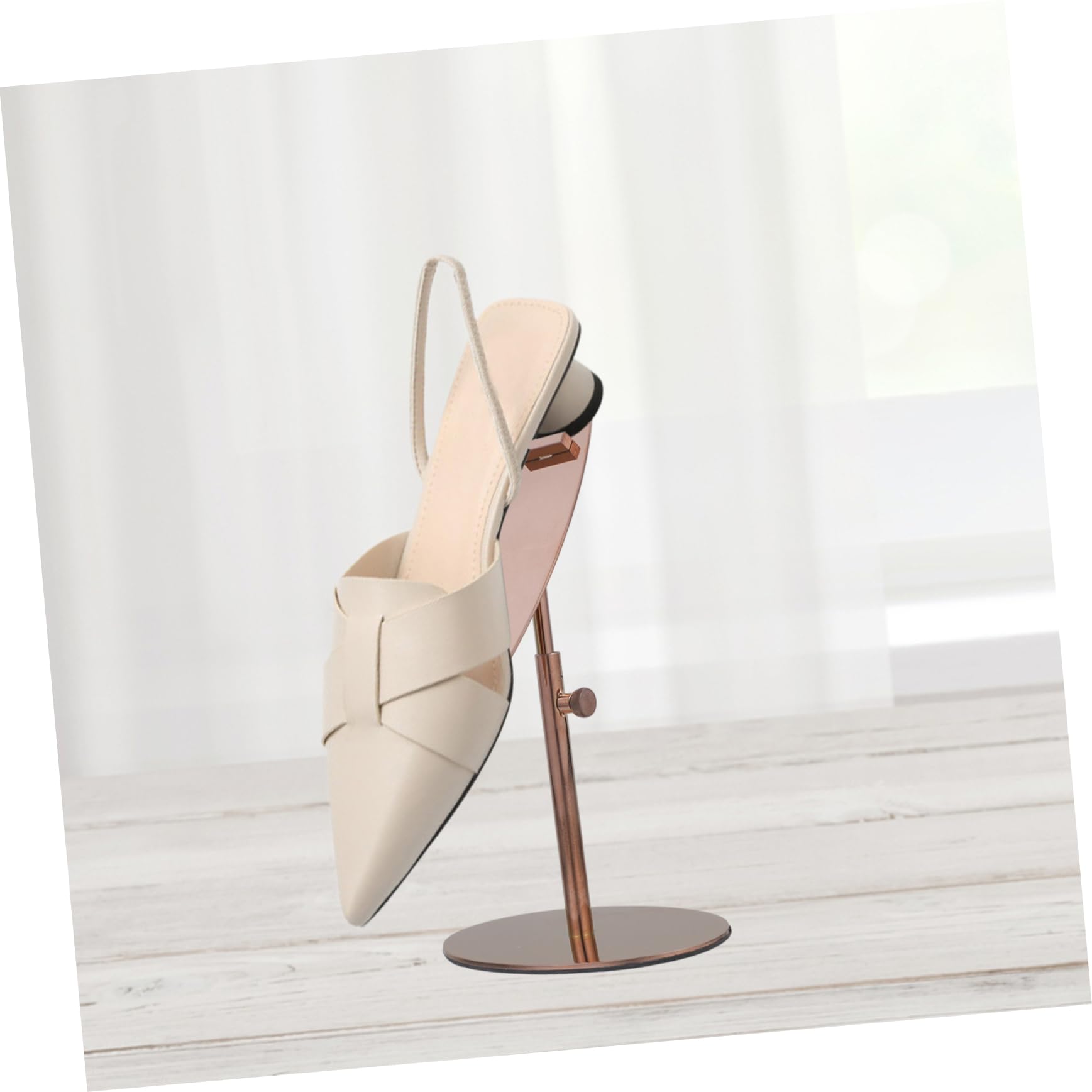 Présentoir à Chaussures Hauteur Réglable de 180-250 Mm Multifonctionnel en Acier Inoxydable pour Sandales et Talons Hauts pour Décoration D'intérieur et Espace Commercial