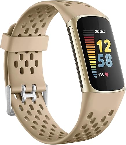 Getino Compatible con Fitbit Charge 5 bandasCharge 6 bandas mujeres hombres, correa deportiva de repuesto suave transpirable correas ajustables para
